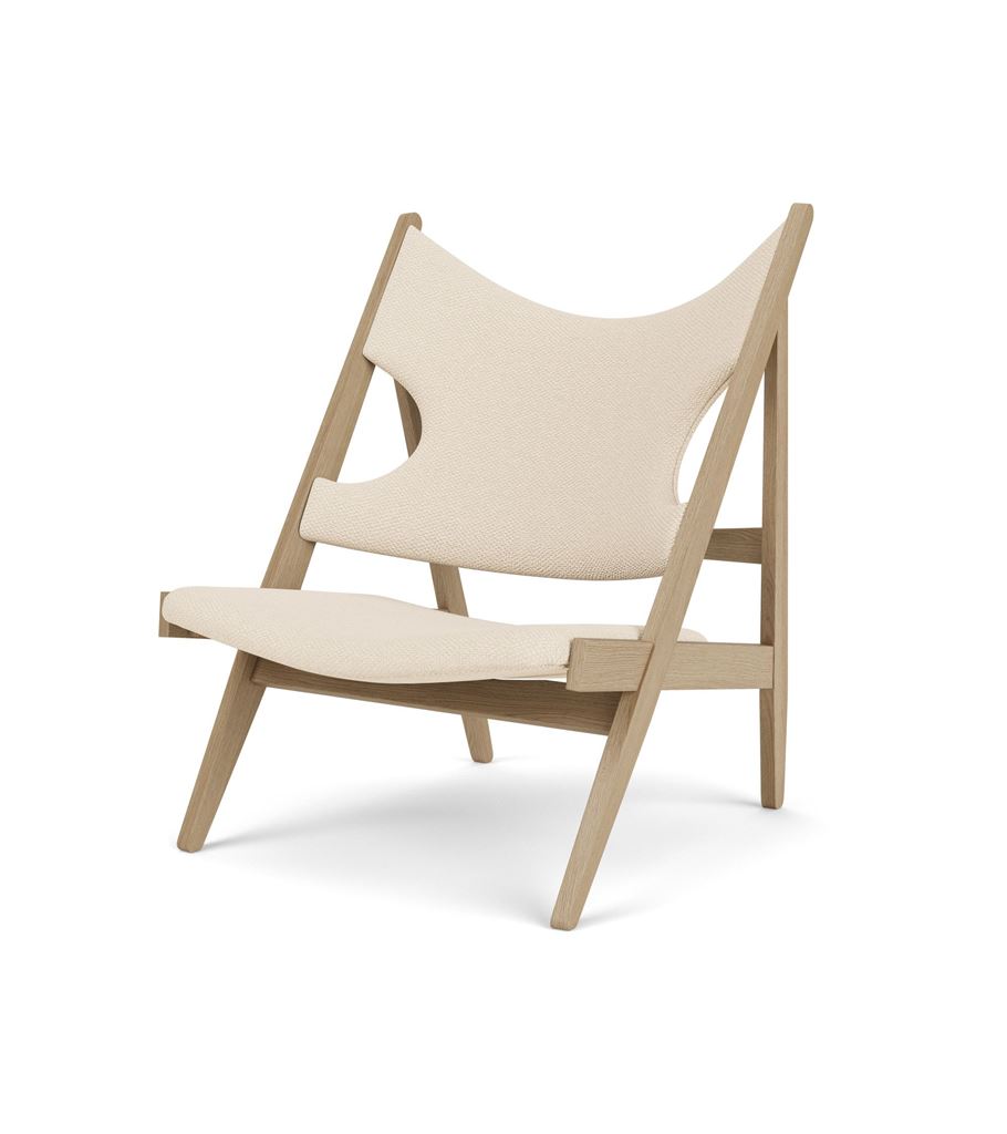 Billede af Audo Copenhagen Knitting Lounge Chair Natural Oak/Logan Jasmine