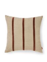 Billede af Ferm Living Senti Stripe Cushion Cover 50x50 cm - Linen/Carob Brown