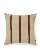 Billede af Ferm Living Senti Stripe Cushion Cover 50x50 cm - Linen/Carob Brown