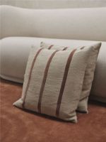 Billede af Ferm Living Senti Stripe Cushion Cover 50x50 cm - Linen/Carob Brown