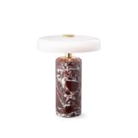 Billede af Design By Us Trip Portable Lamp H: 21 cm - Burgundy marble