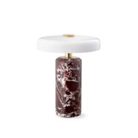 Billede af Design By Us Trip Portable Lamp H: 21 cm - Burgundy marble