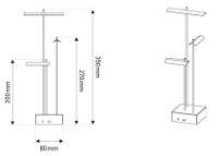 Billede af DCW Editions Mantis Knokke ToGo Bordlampe LED H: 35cm - Børstet Messing 