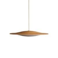 Billede af Piet Hein Sinus-Wood 550 Pendel Eg-Opal-glas LED 10,5W Ø: 55 cm - Creme Hvid textil ledning