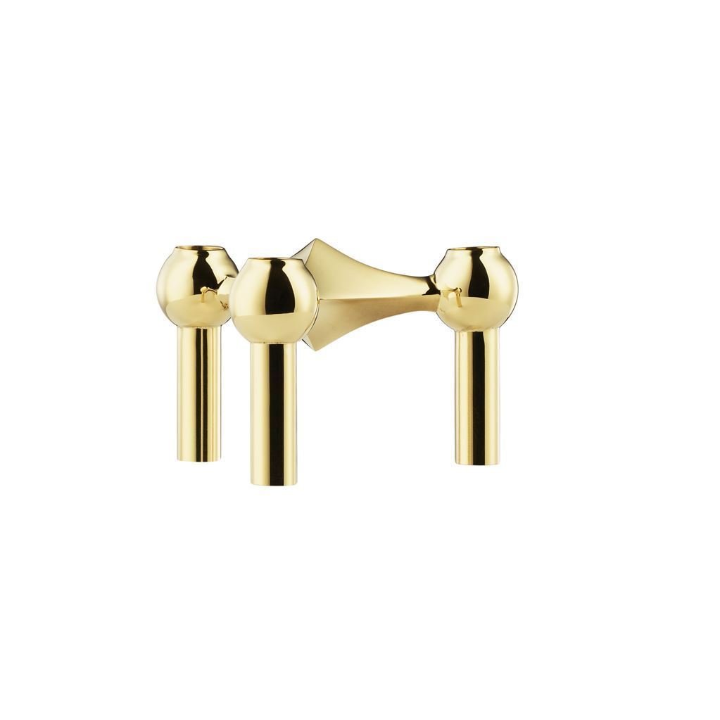 Billede af STOFF Nagel Candle Holder H: 6,5 cm - Solid Brass