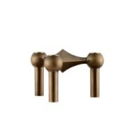 Billede af STOFF Nagel Candle Holder H: 6,5 cm - Bronzed Brass 