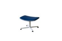 Billede af raawii Arba Ottoman H: 35 cm -Light grey base / blue fabric
