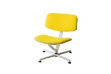 Billede af raawii Arba Lounge Chair H: 72 cm -Light grey base / yellow fabric