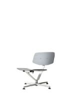 Billede af raawii Arba Lounge Chair H: 72 cm - Light grey base / anthracite shell