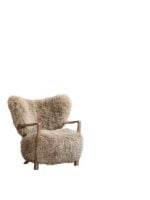 Billede af &Tradition Wulff ATD2 Lounge Chair SH: 41 cm - Oak/ Sheepskin Honey