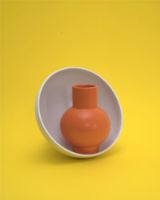 Billede af raawii Strøm Small Vase H: 16 cm - Vibrant Orange