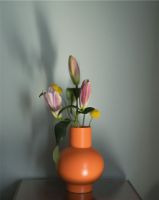 Billede af raawii Strøm Small Vase H: 16 cm - Vibrant Orange