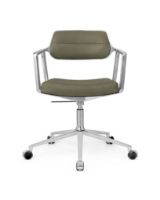 Billede af Vipp 453 Swivel+ Stol m. Hjul  - Aluminium/Bosco Green