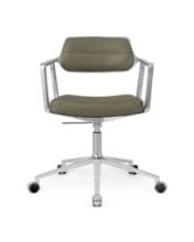 Billede af Vipp 453 Swivel+ Stol m. Hjul  - Aluminium/Bosco Green