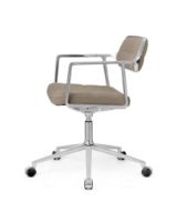 Billede af Vipp 453 Swivel+ Stol m. Hjul  - Aluminium/Textile Dark Sand