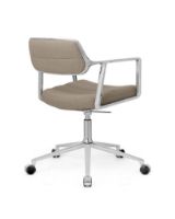 Billede af Vipp 453 Swivel+ Stol m. Hjul  - Aluminium/Textile Dark Sand