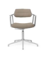 Billede af Vipp 453 Swivel+ Stol u. Hjul  - Aluminium/Textile Dark Sand