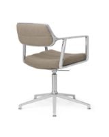 Billede af Vipp 453 Swivel+ Stol u. Hjul  - Aluminium/Textile Dark Sand