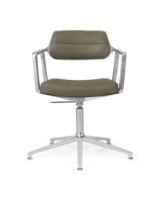 Billede af Vipp 453 Swivel+ Stol u. Hjul  - Aluminium/Bosco Green