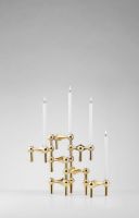 Billede af STOFF Nagel Candle Holder H: 6,5 cm - Solid Brass