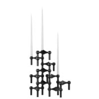 Billede af STOFF Nagel Candle Holder H: 6,5 cm - Black