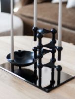 Billede af STOFF Nagel Candle Holder H: 6,5 cm - Black