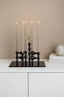 Billede af STOFF Nagel Candle Holder H: 6,5 cm - Black