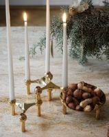 Billede af STOFF Nagel Candle Holder Set of 3 H: 6,5 cm - Solid Brass