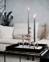 Billede af STOFF Nagel Candle Holder Set of 3 H: 6,5 cm - Chrome