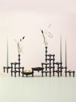 Billede af STOFF Nagel Candle Holder Set of 3 H: 6,5 cm - Black