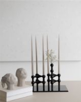 Billede af STOFF Nagel Candle Holder Set of 3 H: 6,5 cm - Black