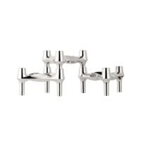 Billede af STOFF Nagel BMF Candle Holder Set of 3. H: 7,5 cm - Chrome 