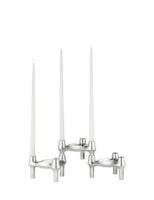 Billede af STOFF Nagel BMF Candle Holder Set of 3. H: 7,5 cm - Chrome 