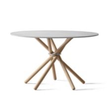 Billede af Eberhart Furniture Hector 105 Dining Table Ø: 105 cm - Light Concrete/Light Oak