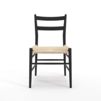 Billede af Sibast Furniture No 59 Dining Chair SH: 45 cm - Sort Bøg/Papercord Webbing Nature 