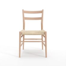 Billede af Sibast Furniture No 59 Dining Chair SH: 45 cm - Hvidolieret Eg/Papercord Webbing Nature 