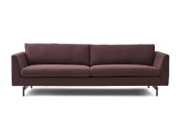 Billede af Mogens Hansen MH 272 - 4. Pers sofa 2-delt 252 cm. Nobel stof fv. 65145 sort stål bøjleben under arm