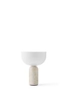 Billede af New Works Kizu Portable Table Lamp Ø: 18 cm - Kunis Breccia Marble/White Acrylic