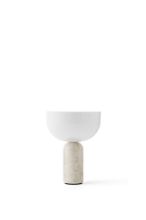 Billede af New Works Kizu Portable Table Lamp Ø: 18 cm - Kunis Breccia Marble/White Acrylic