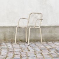 Billede af Mandalay Ivy Wire Havestol SH: 43,5 cm - Taupe 