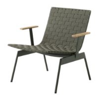 Billede af &Tradition Ville AV44 Outdoor Lounge Chair m. Armlæn SH: 40 cm - Bronze Green 