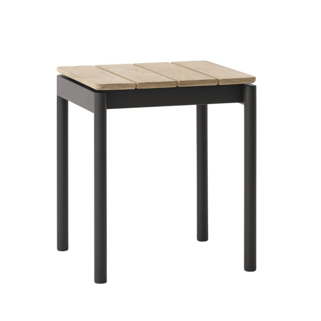 Billede af &Tradition Ville AV47 Outdoor Stool H: 46 cm - Wam Black/Teak 