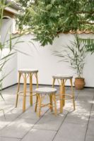 Billede af Sika-Design Simone Exterior Skammel H: 45 cm - Ivory/Cappuchino