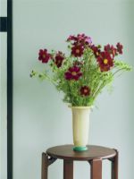 Billede af HAY Empire Vase Large H: 25 cm - Sand With Lemon/Green Base