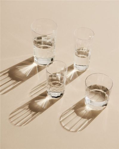 HAY Angle Glass Large H: 13 cm - Clear