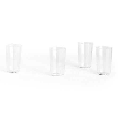 HAY Angle Glass Medium Set Of 4 H: 10 cm - Clear