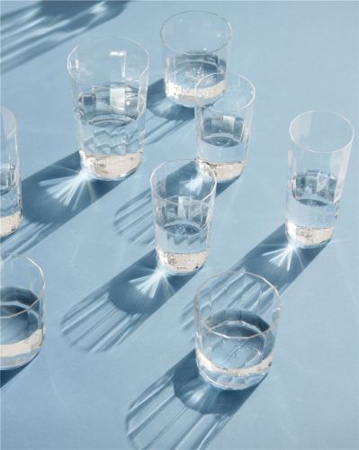 HAY Angle Glass Large Set Of 4 H: 10 cm - Clear