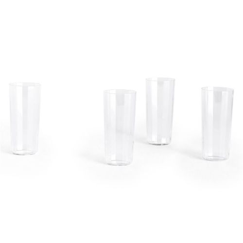 HAY Angle Glass Tall Set Of 4 H: 13 cm - Clear