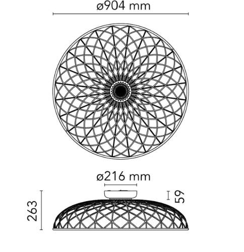 FLOS Skynest Loftlampe Ø: 21,6 cm - Anthracite