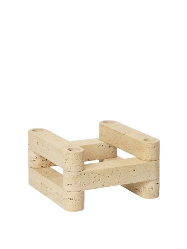 Ferm Living Newel Modular Candle Holder Set of 6 L: 18 cm - Travertine